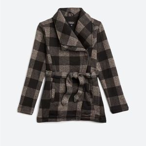 Coffee shop jasmine knit trench jacket